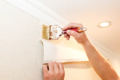Pose de papier peint à Landogne — revêtements muraux et toiles de verre